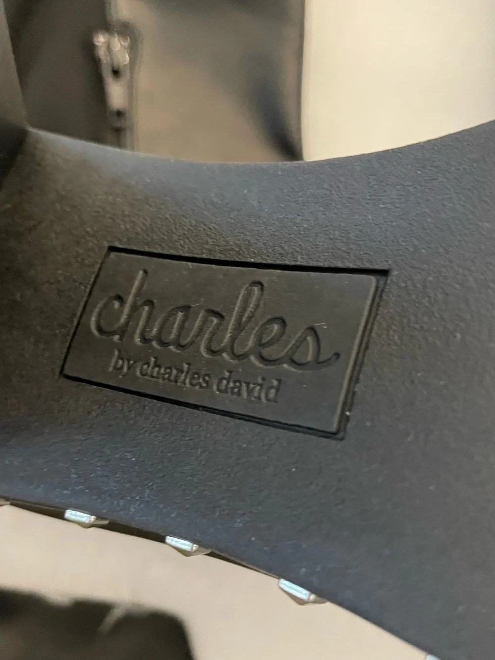 Charles By Charles David Black Studded Over-the-Knee Block Heel Boots